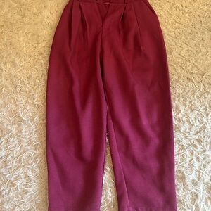Cider Deep Pink Pleated Trousers